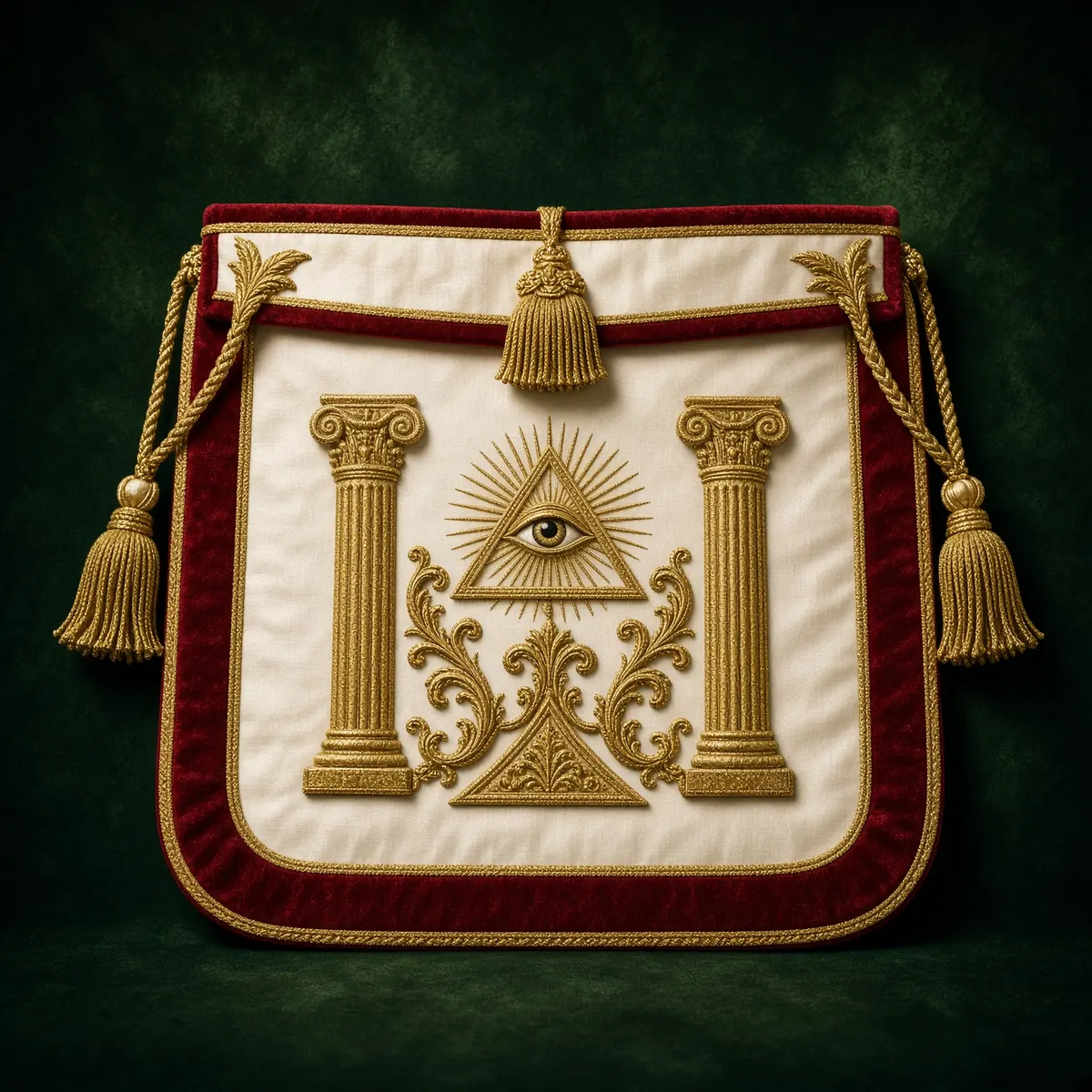 Officer apron with columns and All-Seeing Eye