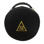 32nd Degree Scottish Rite Crown Cap Case - Black Imitation Leather