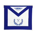 Secretary Blue Lodge Officer Apron - Royal Blue Wreath Machine Embroidery