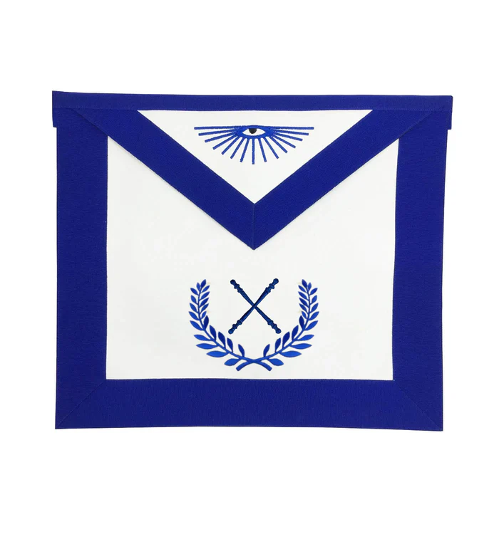 Marshal Blue Lodge Officer Apron – Royal Blue with Wreath