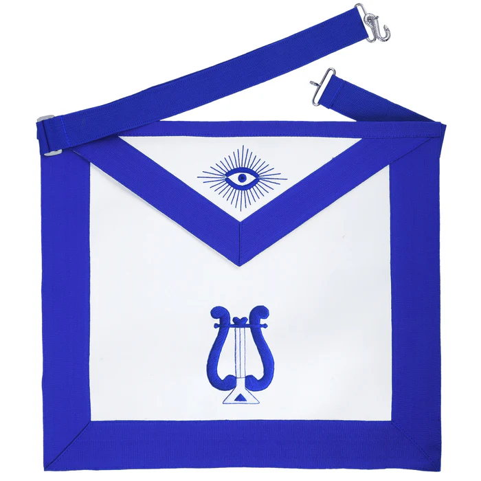 Musician Blue Lodge Officer Apron – Machine Embroidery