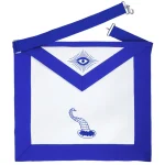 Junior Steward Blue Lodge Officer Apron - Royal Blue Machine Embroidered