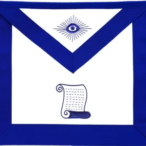 Officers Blue Lodge Apron Set - Blue Ribbon Machine Embroidery (Set of 19)