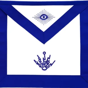 Officers Blue Lodge Apron Set - Blue Ribbon Machine Embroidery (Set of 19)