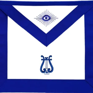 Officers Blue Lodge Apron Set - Blue Ribbon Machine Embroidery (Set of 19)
