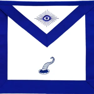Officers Blue Lodge Apron Set - Blue Ribbon Machine Embroidery (Set of 19)