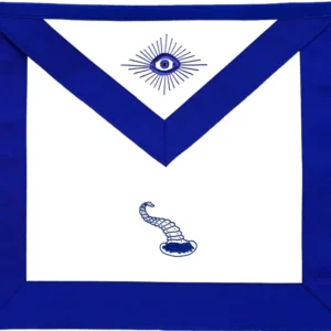 Officers Blue Lodge Apron Set - Blue Ribbon Machine Embroidery (Set of 19)