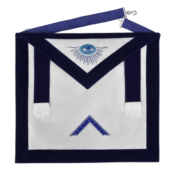 Worshipful Master Blue Lodge Apron - Royal Blue Velvet