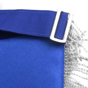 Senior Deacon Blue Lodge Apron - Navy Blue Velvet with Fringe & Side Tabs
