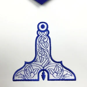 Senior Warden Blue Lodge Officer Apron - Royal Blue