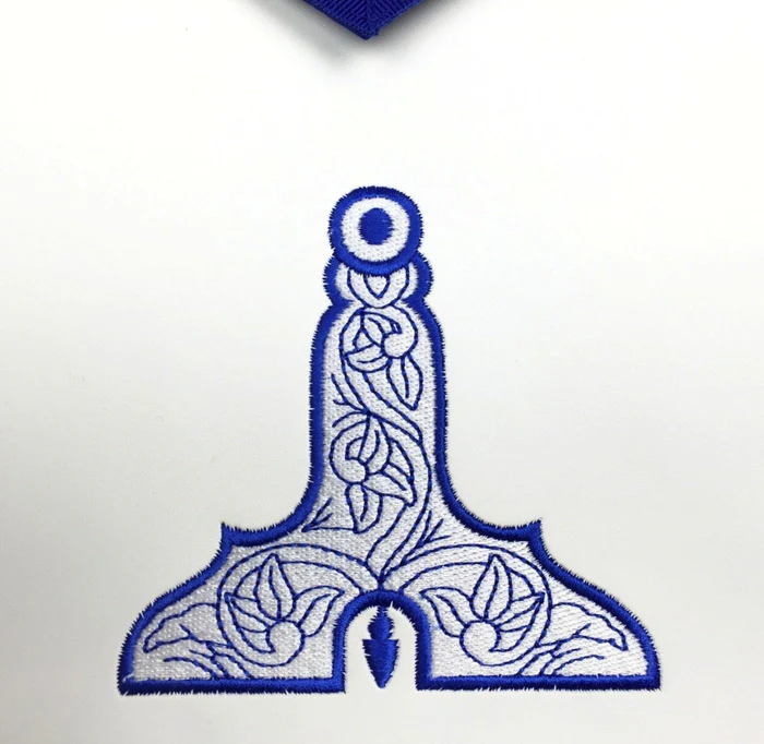 Senior Warden Blue Lodge Officer Apron – Royal Blue