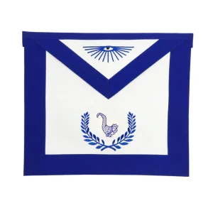 Junior Steward Blue Lodge Officer Apron - Royal Blue with Wreath