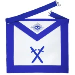 Marshal Blue Lodge Officer Apron - Royal Blue With Silver Plated Snake fitting