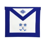 Treasurer Blue Lodge Officer Apron - Royal Blue - Machine Embroidered