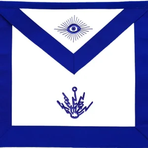 Electrician Blue Lodge Officer Apron - Machine Embroidery