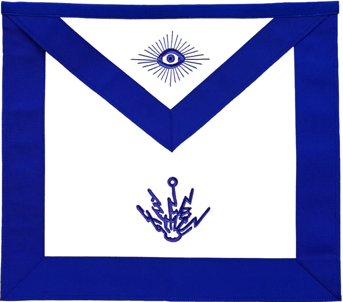 Electrician Blue Lodge Officer Apron – Machine Embroidery