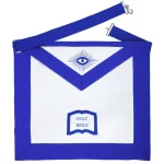 Blue Lodge Chaplain Officer Apron - Royal Blue Machine Embroidery