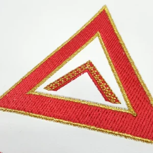 Worshipful Master Chapter Officer Apron - Red Machine Embroidery