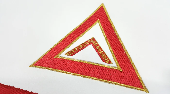 Worshipful Master Chapter Officer Apron – Red Machine Embroidery