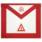 Principal Sojourner Royal Arch Chapter Officer Apron - Red Machine Embroidery