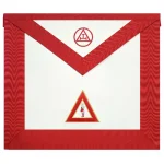 Captain of Host Royal Arch Chapter Officer Apron with Red Machine Embroidery