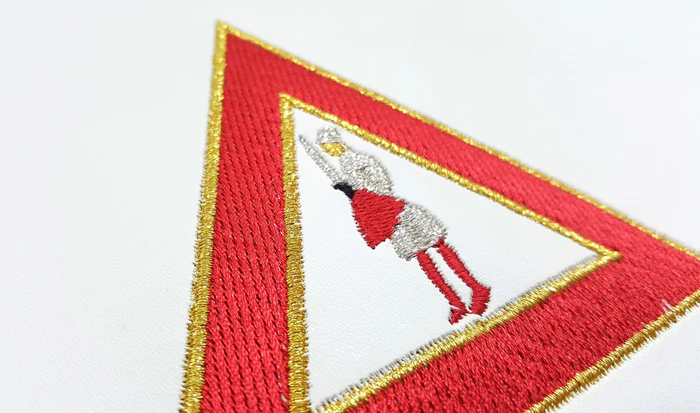 Captain of Host Royal Arch Chapter Officer Apron – Red Machine Embroidery