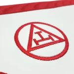 Captain of Host Royal Arch Chapter Officer Apron - Red Machine Embroidery