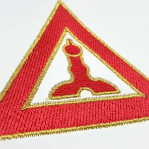 King Royal Arch Chapter Officer Apron - Red Machine Embroidery