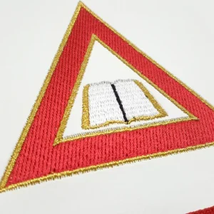 Chaplain Royal Arch Chapter Officer Apron - Red Machine Embroidery