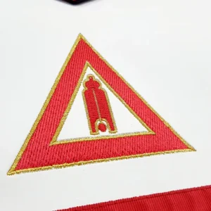 Scribe Royal Arch Chapter Officer Apron - Red Machine Embroidery