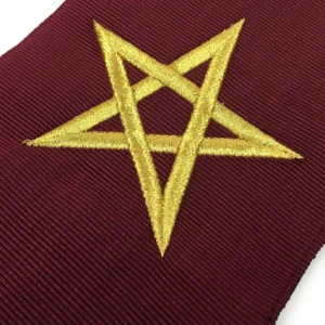 Officers Scottish Rite Officer Apron Set - Leather Made Embroidery