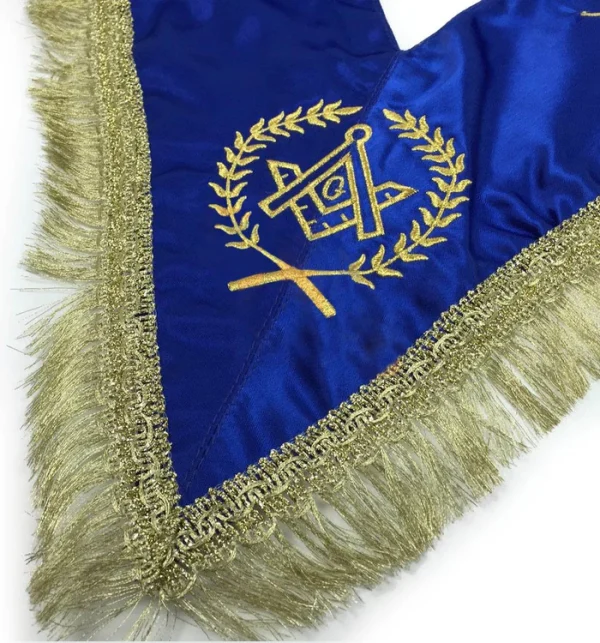 Master Mason Blue Lodge Regalia Set - Royal Blue & Gold Satin