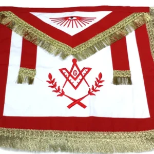 Master Mason Blue Lodge Regalia Set - Red & White with Fringe