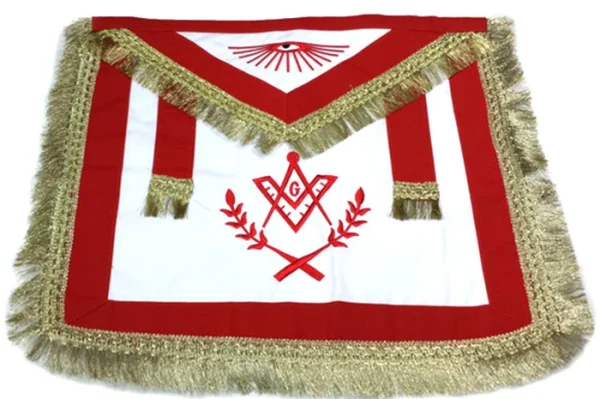 Master Mason Blue Lodge Regalia Set - Red & White with Fringe