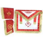 Master Mason Blue Lodge Regalia Set | Red & White Satin Finish