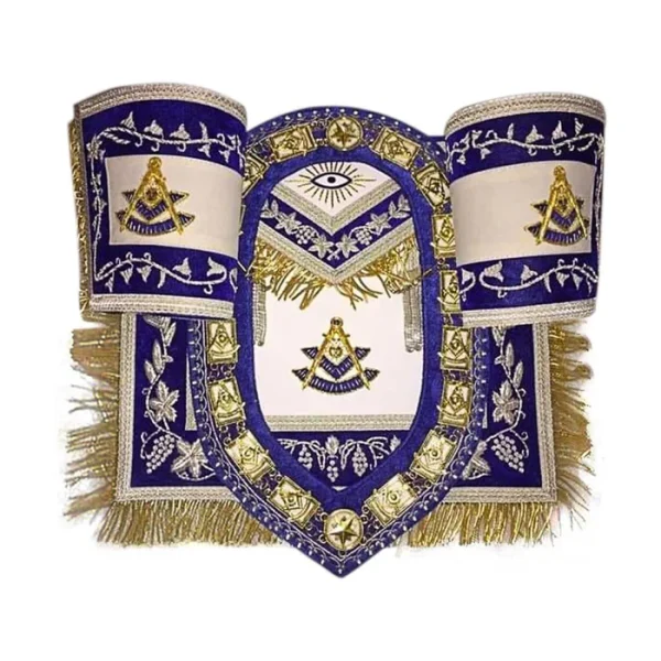 Past Master Blue Lodge Regalia Set - Royal Blue & Gold