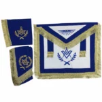 Masonic Master Mason Blue Lodge Regalia Set | Royal Blue & Gold Satin