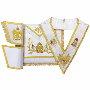 33rd Degree Scottish Rite Regalia Set - Wings Down All Countries Flags