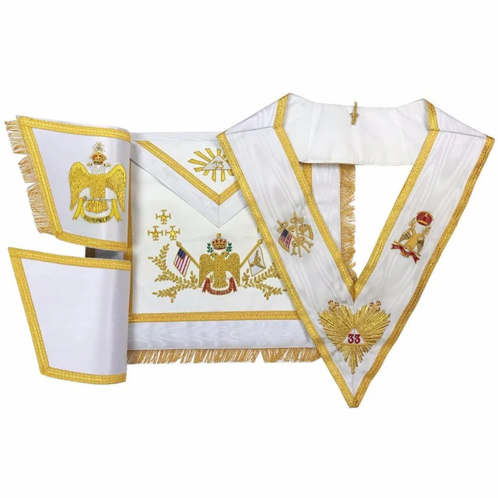 33rd Degree Scottish Rite Regalia Set – Wings Down All Countries Flags