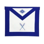 Secretary Blue Lodge Officer Apron - Royal Blue Ribbon Machine Embroidery