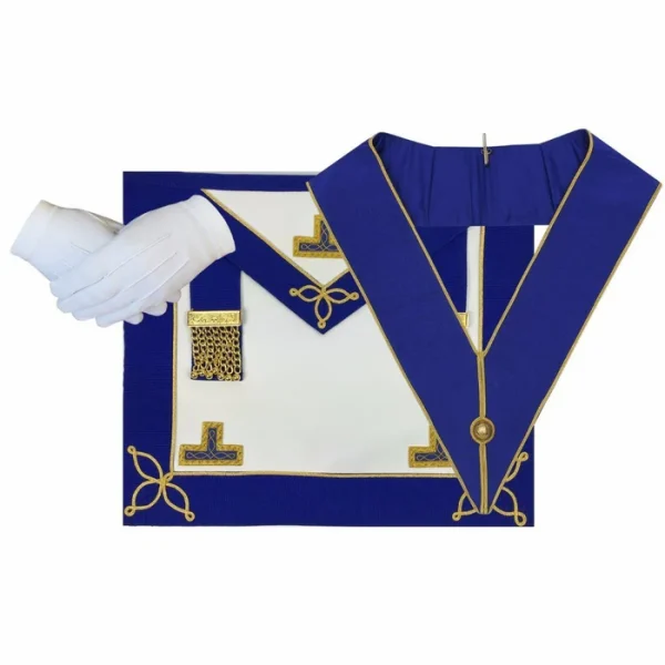 Provincial Officers Craft English Regulation Regalia Set - Apron, Collar, Gloves