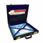 Masonic Apron Case Black Briefcase - Imitation Leather - WM - MM