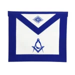Junior Deacon Blue Lodge Officer Apron - Royal Blue Machine Embroidered