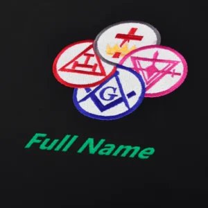 York Rite Apron - Hand Embroidery Personalization 8 York Rite Apron - Hand Embroidery Personalization