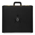 Master Mason Blue Lodge Apron Case - Machine Embroidery Personalization Black Emblem