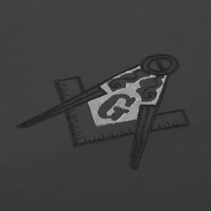 Master Mason Blue Lodge Apron Case - Hand Embroidery Personalization Black Emblem Multiple Sizes & Materials 12 Master Mason Blue Lodge Apron Case - Multiple Colors & Sizes Leather Provincial