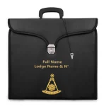 Past Master Masonic Regalia Case Black - Personalized Name Lodge Apron Bag