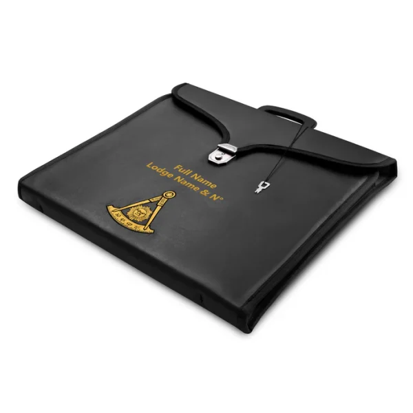 Past Master Blue Lodge Apron Case - Black Imitation Leather