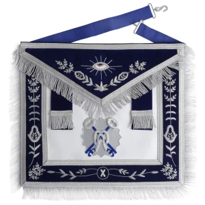 Treasurer Apron - Navy Blue with Fringe & Side Tabs