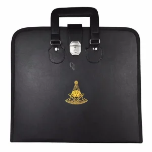 Past Master Blue Lodge Apron Case - Black Imitation Leather MM, WM, Provincial